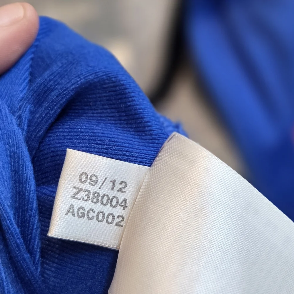 Track Set: Adidas Jacket (S) and Pants (XS) in Blue with Neon Pink Accents, 2012 - Picture 8 of 9